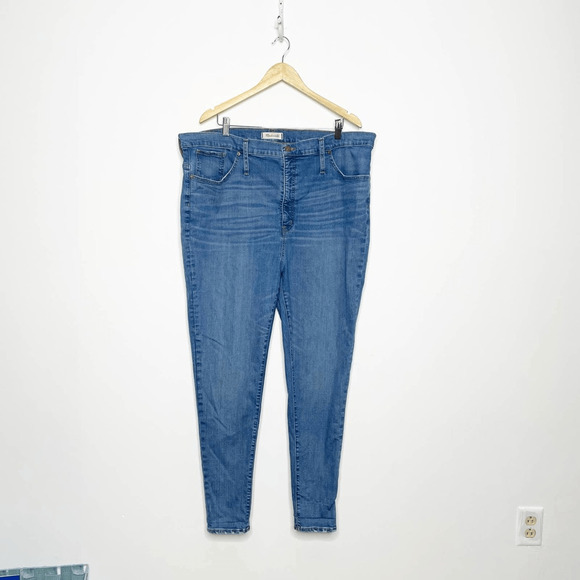 Madewell 11 High Rise Skinny Jeans womens Maricopa Wash blue stretch 36 petite - Picture 2 of 8